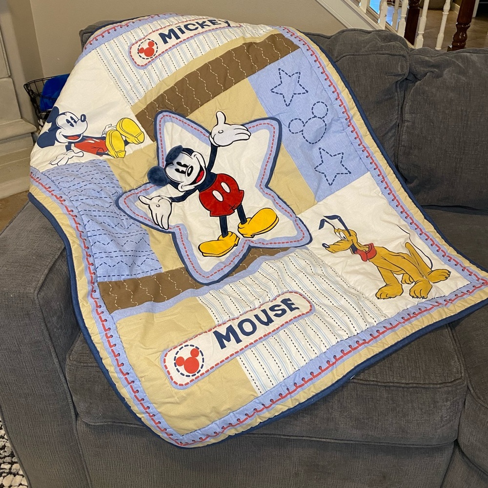 Vintage 90s Mickey Mouse Infant Blanket